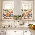 thumbnail image 4 of Kitchen Rule Vintage Dessert Food Summer Strawberry Plaid Black Abstract Buffalo Farmhouse 3 PCS Kitchen Curtain Valance and Set,Rod Pocket Small Half Tier Valances Window Curtains Panel,55"x24", 4 of 5