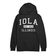 Iola Illinois Classic Established Premium Cotton Hoodie