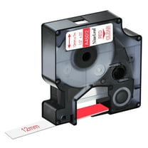 NineLeaf 1PK Compatible for DYMO D1 45012 1/2" x 23' (12mm x 7m) Red on Clear Label Maker Tape for Label Manager 100 120P 160 210D