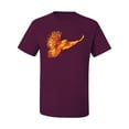 thumbnail image 2 of Wild Bobby, Mythical Fiery Phoenix, Pop Culture, Men Graphic Tees, Maroon, 5XL, 2 of 3