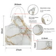 thumbnail image 7 of White Marble Gold Line Pattern Apron-Garden Aprons for Women with Pockets-Cotton Linen Waterproof Kitchen Cooking Gardening Aprons Adjustable for Kitchen,Cooking,BBQ and Salon 33x27 Inch, 7 of 7