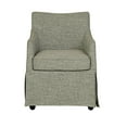 thumbnail image 2 of Dining Chairs London Upholstered Skirted Dining Arm Chair with Hidden Casters Grey,Dining Room Seating, 2 of 10