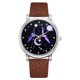 thumbnail image 1 of Reloj de cuarzo de aleación informal de moda para mujer, reloj de pulsera con banda de PU, relojes para niñas (marrón), 1 of 1