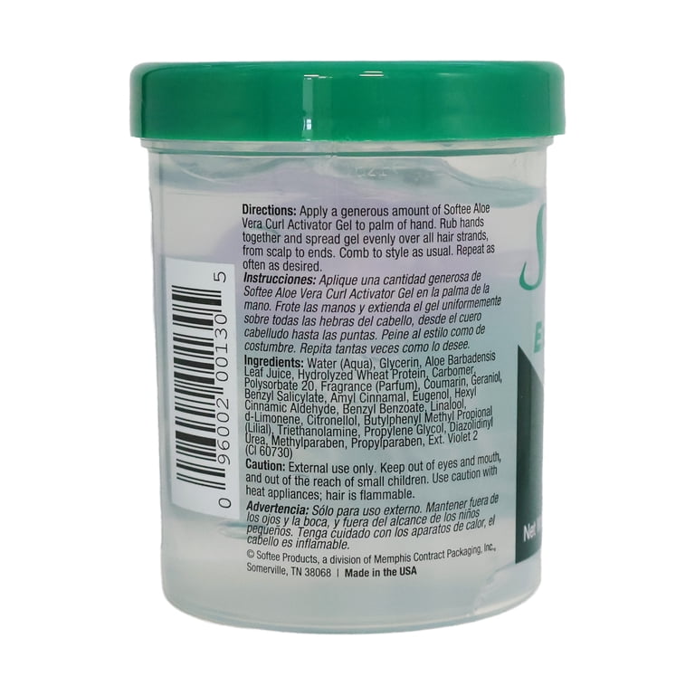 Softee Aloe Vera Curl Activator Gel For Extra Dry Hair, 8 Oz