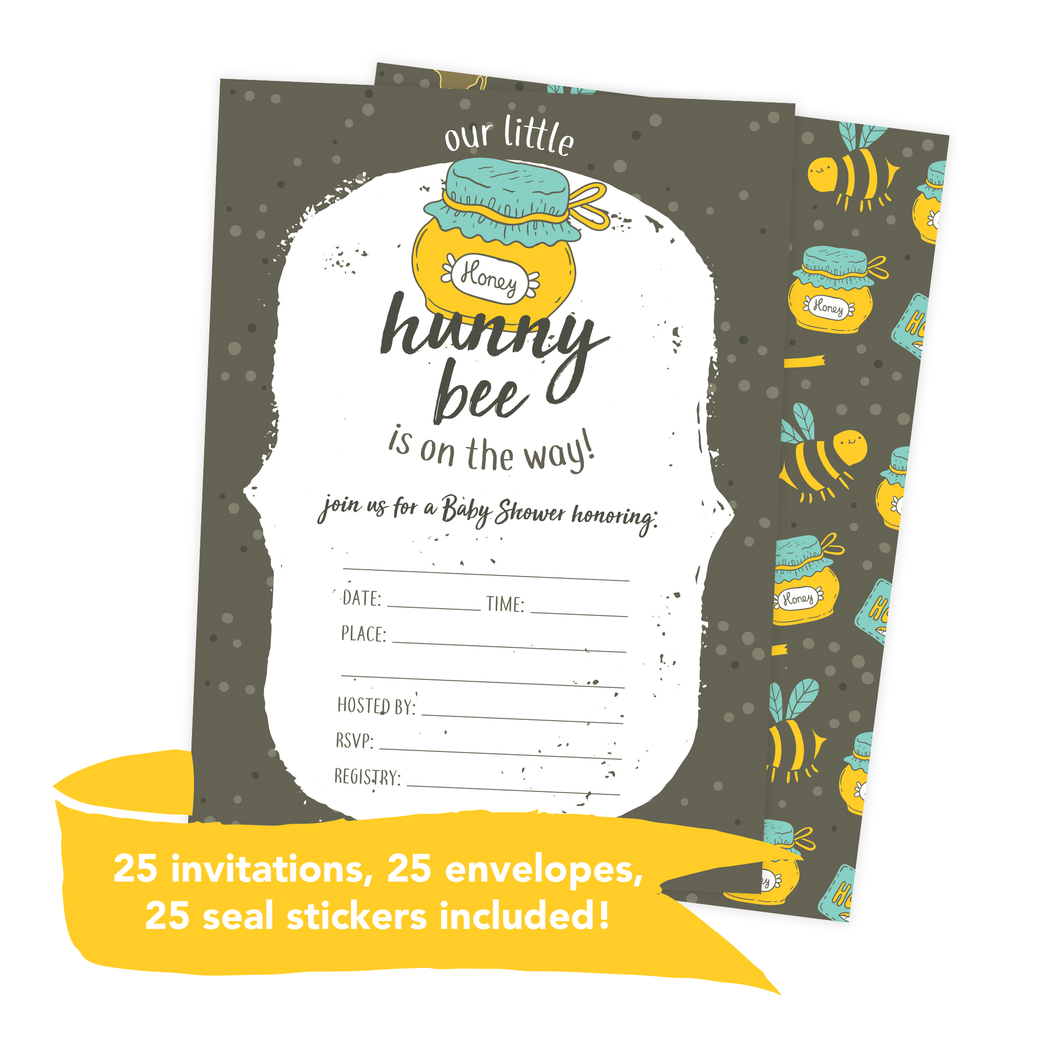 bumble bee baby shower evite