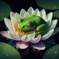 thumbnail image 1 of Grenouille Endormie - Peinture Diamant DIY, 1 of 6
