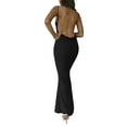 thumbnail image 2 of Kmbangi Robe Longue d'Été pour Femmes Couleur Unie Sans Manches Robe de Soirée Mode Tenue de Boîte de Nuit, 2 of 7