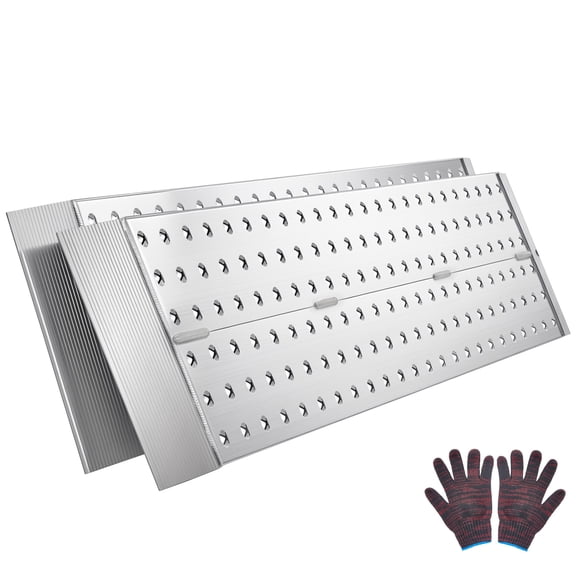 KFFKFF Aluminum Trailer Ramps, Set of 2, 55 x 12 in, Durable ATV Loading Ramps with Non-Slip Surface, 3000 lbs Total Capacity for Motorcycles, Lawn Equipment, Tractors, and Carts