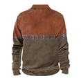 thumbnail image 3 of Long Sleeve Tops Men's Zip Contrast Winter Sweatshirt Outdoor Casual Sweater2XL, 3 of 3