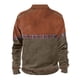 thumbnail image 3 of Long Sleeve Tops Men's Zip Contrast Winter Sweatshirt Outdoor Casual SweaterS, 3 of 3