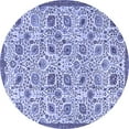 thumbnail image 1 of Ahgly Company Machine Washable Indoor Round Persian Blue Traditional Area Rugs, 8' Round, 1 of 4