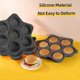 thumbnail image 4 of Silicone Hamburger Bun Mold 7 cavity loaf pan Non Stick Baking Pannon-stick pan easy to release, 4 of 4