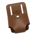 thumbnail image 3 of FashionCha Tape Measure Belt Holder Pouch Electrician Labor Insurance Tool PU Leather Craft Dark Brown, 3 of 9