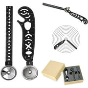 Heldig Multifunction Drawing Tool Versatile Drawing Curved Magnetic Ruler Protractor Combo and Mini Compass for Notepad Designers Artists Architects Student