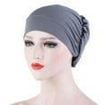 thumbnail image 2 of Yirtree Women Turban Pre-Tied Bonnet Braid Turban African Head Wrap for Women Small Solid Color Soft Knotted Night Sleep Beanie Bonnet Chemo Hat Cover, 2 of 8