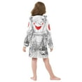 thumbnail image 7 of FORMRS Niños Bathrobe Unisex Hooded Robe Soft Plush Pajamas Sleepwear, Size 4-6T, White Streets, 7 of 7