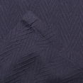 thumbnail image 4 of Superior Dobbyweave Knit Cotton Blanket, All Season Bed Blanket, Full/Queen 88" x 100", Navy Blue, 4 of 8