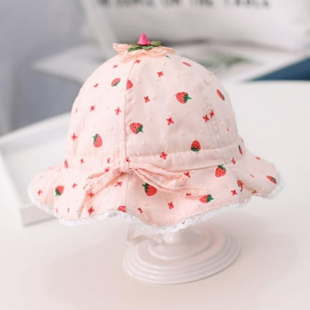 

Girls Strawberry Bow Fisherman s Hat