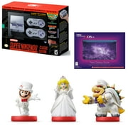 Nintendo SNES with Galaxy-Style 3DS XL and Mario Odyssey Amiibos