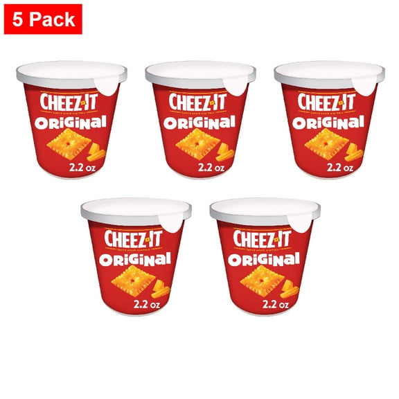 Cheez-It Original Cheese Snack Crackers Single Serve 2.2 oz - 5 Pack