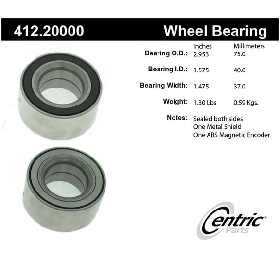 Centric 412.20000 Centric Premium Axle Shaft, Hub & Wheel Bearings