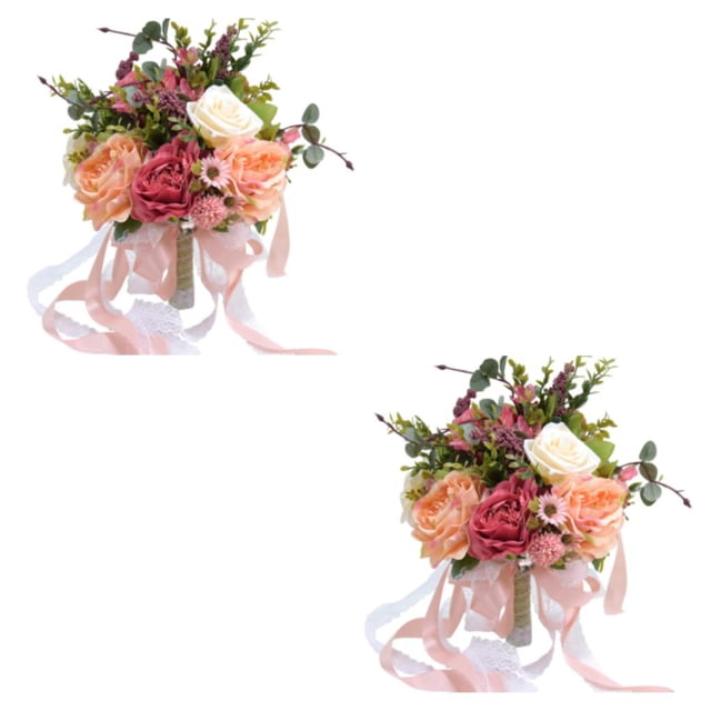 Ramo de flores artificiales Billuyoard Rosa 2Conjunto