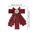 thumbnail image 2 of INSPIRE CHIC Women's Pretied Pin Brooch Ribbon Bowknot Party Bow Tie with Beads, 2 of 5