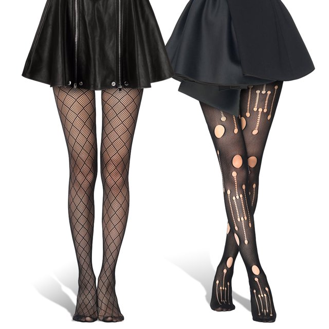 ZheElen Collants Résille Confortables et Polyvalents Mode Élastique Dentelle pour Usage Quotidien Bas Résille 4