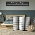thumbnail image 2 of Red Lantern 3 ft. Short Window Pane Shoji Screen - Black - 3 Panels, 2 of 7