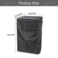 thumbnail image 2 of Top Load Washer Cover, Portable Washing Machine Cover, 22Wx24Dx35H Inch(M Size) Black Grid Waterproof Cover, 2 of 4
