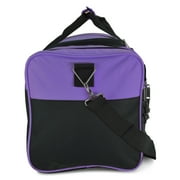 DALIX 21 Blank Sports Duffle Bag Gym Bag Travel Duffel with Adjustable Strap in Purple
