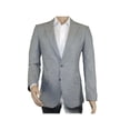 thumbnail image 6 of Men Sport Coat by Berlusconi Turkey Soft European Plaid #AT77 02 Gray Linen, 6 of 9