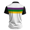 thumbnail image 4 of Fabrcox S-4XL Men Polo Shirts Short Sleeve Color Block Golf Shirts for Men Striped Lightweight Casual Athletic Sports Men's Big and Tall Shirts Purple XXXL, 4 of 4
