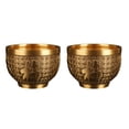 thumbnail image 2 of Maytalsory 1/2/3 Chinese Traditional Feng Shui Brass Fu Bowl Exquisite Housewarming Gift Small 2PCS, 2 of 6