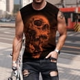 thumbnail image 4 of adaychics Skull Tank Tops for Men Gothic Novelty Graphic Tank Top Sleeveless Workout Shirt for Streetwear Holiday Party, 4 of 6