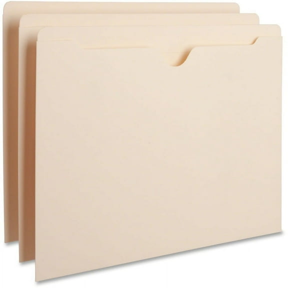 Business Source Letter Recycled File Pocket - 8 1/2" x 11" - Manila - 10% Recycled - 100 / Box | Bundle of 2 Boxes