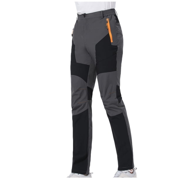 Pantalon Imperméable Femme - Pour Ski Et Randonnée - Taille Élastique, Coupe-Vent, Isolé - Pantalon Cargo Léger Avec Poches à Fermeture - Outdoor