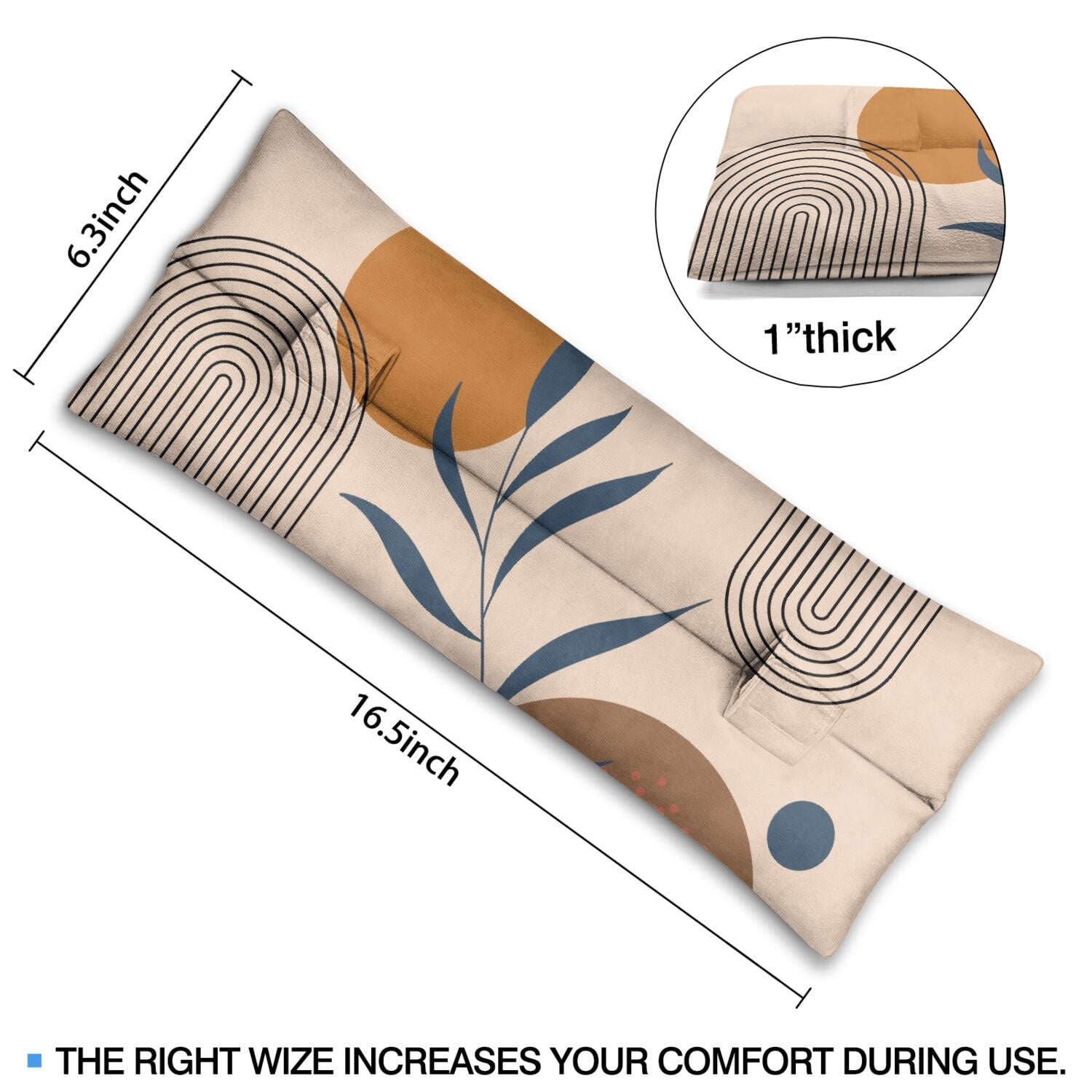 Universal Recovery Seat Belt Pillow For Mastectomy & Heart Surgery (Earthy)