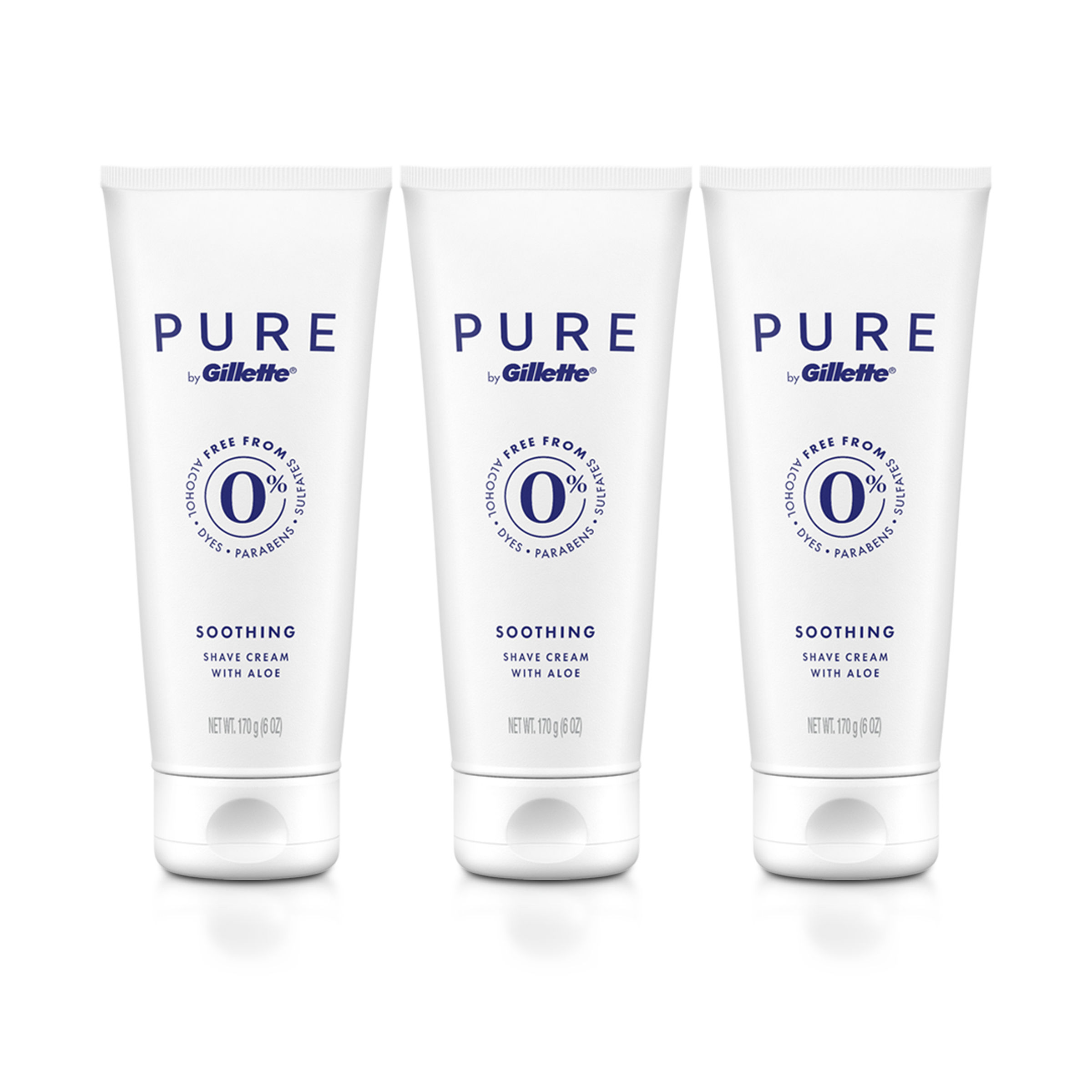 Gillette Pure Shaving Cream for Men with Aloe, 6 fl oz, 3 ct Walmart
