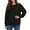 Black, variant on UVN Sweatshirts for Women Long Sleeve Pullover Fall Crewneck Oversized Tops