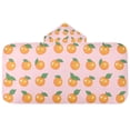 thumbnail image 5 of Yayeee Kids Hooded Towel with Hand Pockets Beach Soft Absorbent Bath Wrap 50 x 23.5 inch, Cute Oranges, 5 of 5