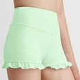 thumbnail image 4 of Girls Cute Shorts Clearance Girls Athletic Ruffle Shorts High Waisted Yoga Dance Shorts Comfy Workout Gymnastics Short Pants New Green 5 Years, 4 of 9