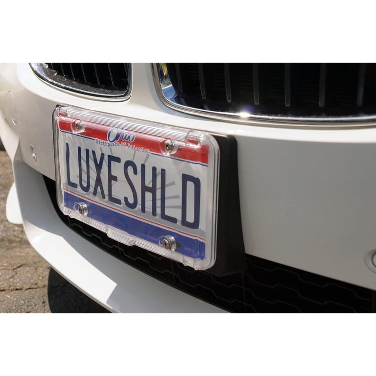 Unbreakable Clear License Plate Frames – Pair, Easy Install, Protective Cover For Standard Plates