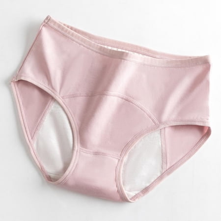 Menstrual Period Underwear for Women Mid-Rise Postpartum Ladies Panties Girls Full Coverage Briefs Cotton Stretch Briefs