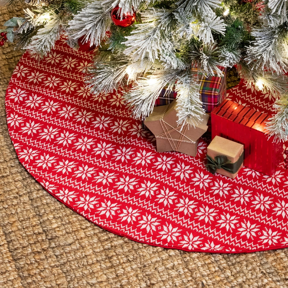 Belham Living Fair Isle Knit Christmas Tree Skirt, 48" diameter - Walmart.com - Walmart.com