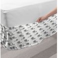thumbnail image 2 of Polar Bear Bed Skirt, Grey Silhouettes of Mother and Child Bears with Stars Animal Family, Elastic Bedskirt Dust Ruffle Wrap Around for Bedding Decor, 4 Sizes, Grey Yellow and White, by Ambesonne, 2 of 2
