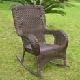 thumbnail image 2 of International Caravan San Tropez Resin Wicker Patio Rocker-White, 2 of 3