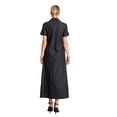 thumbnail image 2 of Gupgi Robe en Denim pour Femme Grande Taille Coupe Décontractée Robes Évasées Tendance Longue Sans Manches Col Rabattu Boutonnée devant Robe-Chemise P-5TG, 2 of 9
