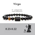 thumbnail image 2 of Modelos de explosión transfronterizos europeos y americanos pulsera elástica de doce constelaciones calientes pulsera de piedra de ágata negra natural para hombres virgen, 2 of 2