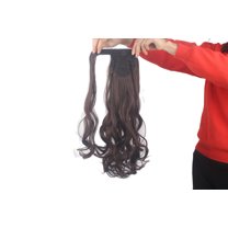 LELINTA Women 18" Long Wave Wrap Around Ponytail Clip in Pony Tial Hair Extension 125g